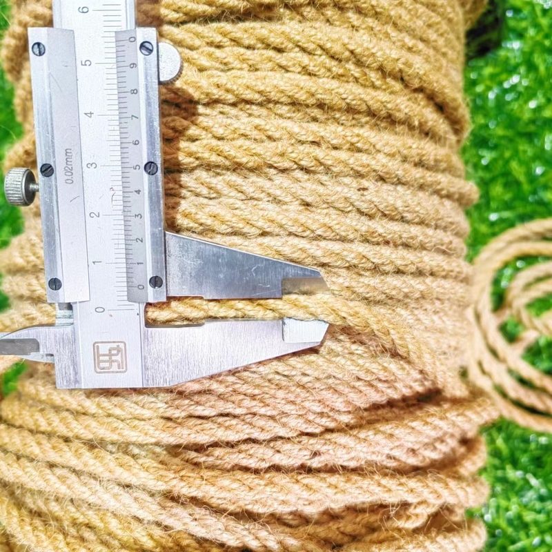4 мм диаметром натуральный джут конопляная веревка для декорации DIY ручной работы и подарочной упаковки