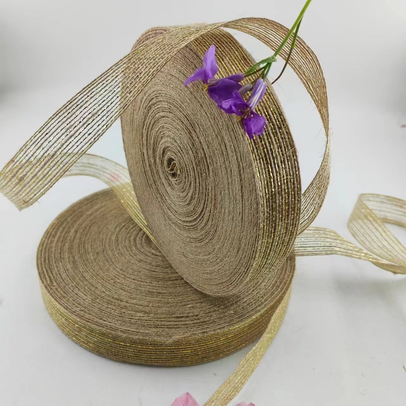 DIY юта лента с 25 мм конопляной юта повязка простой стиль лопатый рыбьей шелковой ленты